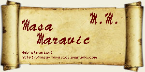 Maša Maravić vizit kartica